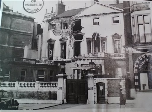 Photo:Damage to the Naval and Military Club, November 1940
