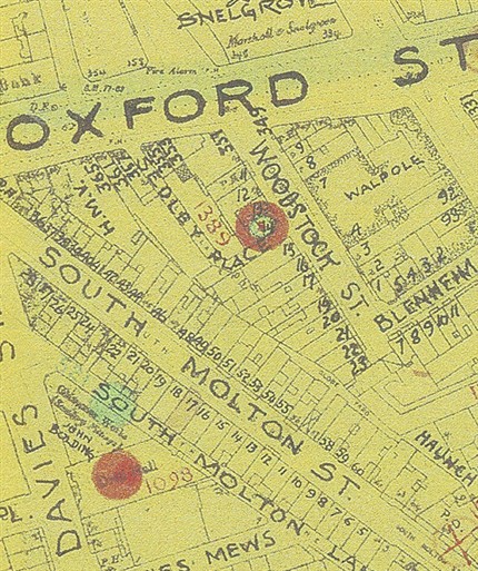 Photo:Bomb Map: Woodstock Street W1