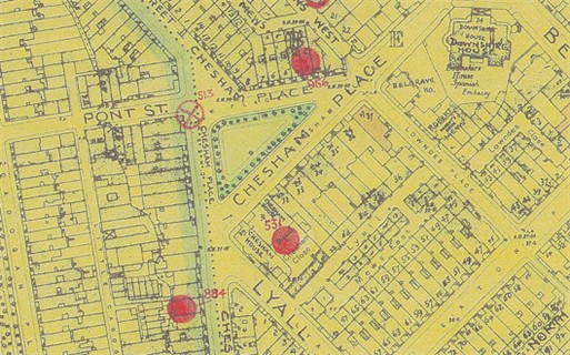 Photo:Bomb Map: Chesham Place