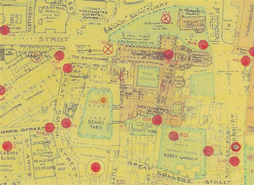 Photo:Bomb Map: Westminster Abbey
