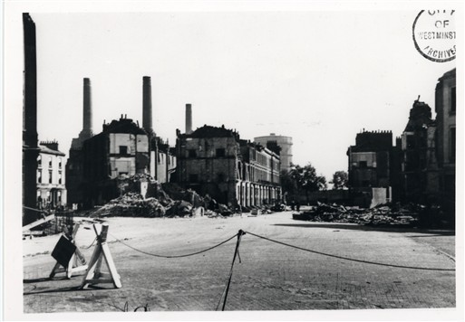 Photo:Westmoreland Terrace and Effingham Street, Pimlico, 1944