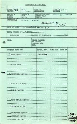 Photo:ARP Report, Home Office, October 1940