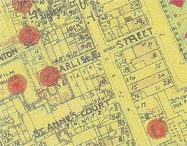 Photo:Bomb Map: Carlisle Street W1