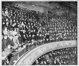 Photo:Costermongers (barrow boys) flocked to the London West End Music Halls to listen and join in with songs that reflected their everyday life.  Music Hall was pure escapism