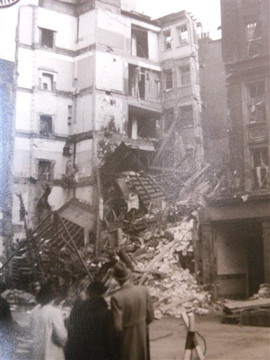 Photo:Damage to the Shaftesbury Avenue Fire Station, October 1940