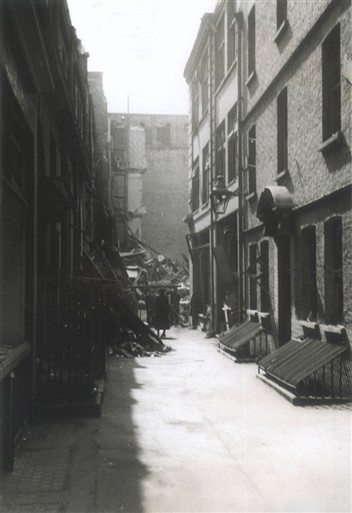 Photo:Diadem Court looking toward Carlisle Street, 11 May 1941