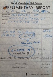 Photo:ARP Supplementary Report, Rutherford Street, 18 June 1944