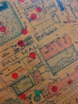 Photo:Bomb Map: Carlton Club, Pall Mall, 14 October 1940