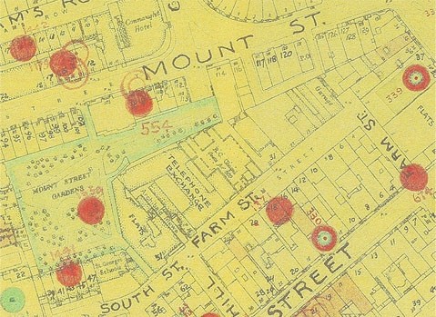 Photo:Bomb Map: Mount Street/Farm Street