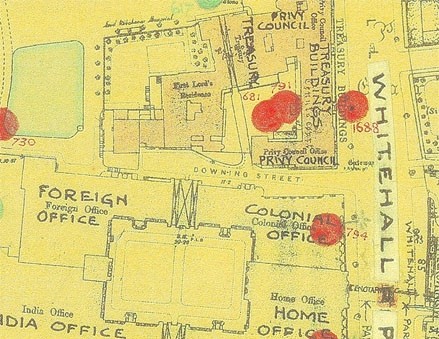 Photo:Bomb Map: Home Office, Whitehall
