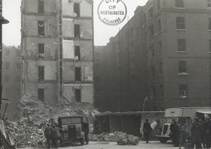 Photo:Damage to Newport Buildings, April 1941