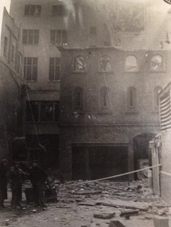 Photo:Back of the damaged London Library, February 1944