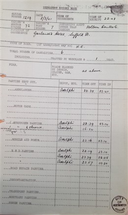 Photo:ARP Report Garland's Hotel, 8 March 1941