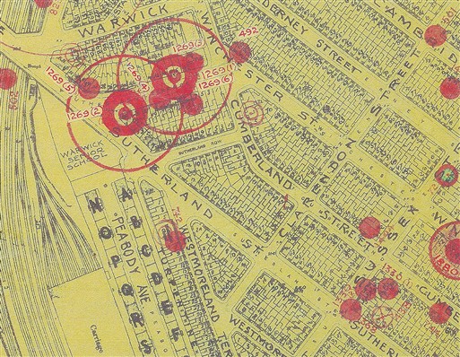 Photo:Enlarged area from the Westminster Bomb Map