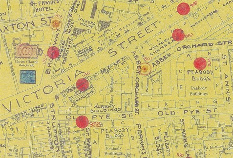 Photo:Bomb Map: Victoria Street and Abbey Orchard Street