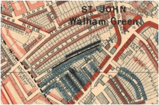 Photo:Charles Booth Poverty map for Fulham 1886