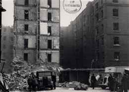 Photo:Bombed flats where Carla's family lived