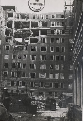 Photo:Damage to Frobisher House, Dolphin Square, 1940