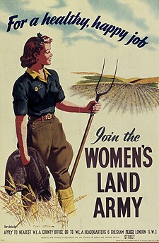 Photo:Advertisement for Women Land workers