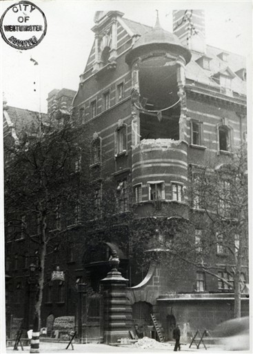 Photo:Bomb Damage, New Scotland Yard, May 1941