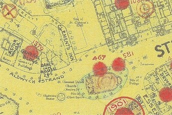 Photo:Bomb Map: St Clement Danes Church